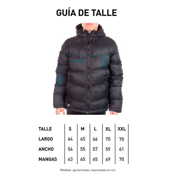 Tabla de talles CAMPERA URBANA - PUNTA PERDICES