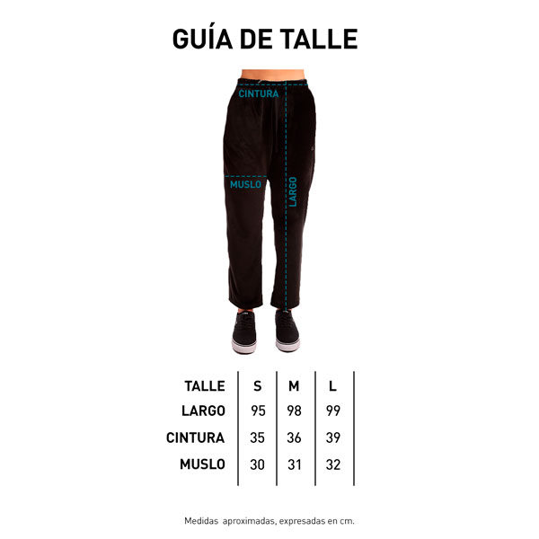 Tabla de talles PANTALON JOGGING MUJER - GREEN Z