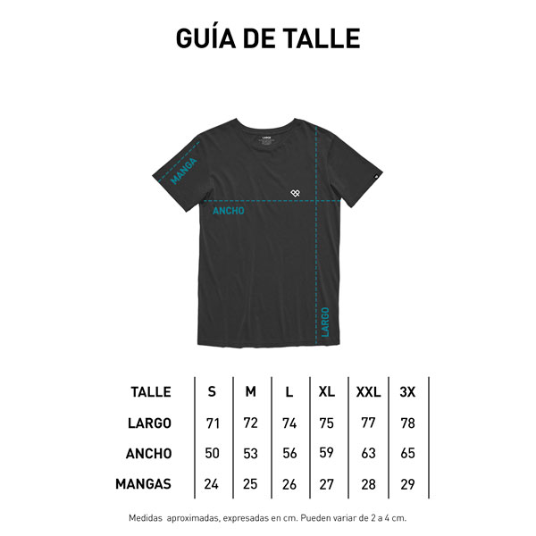 Guia de talle Winter 24 Remeras