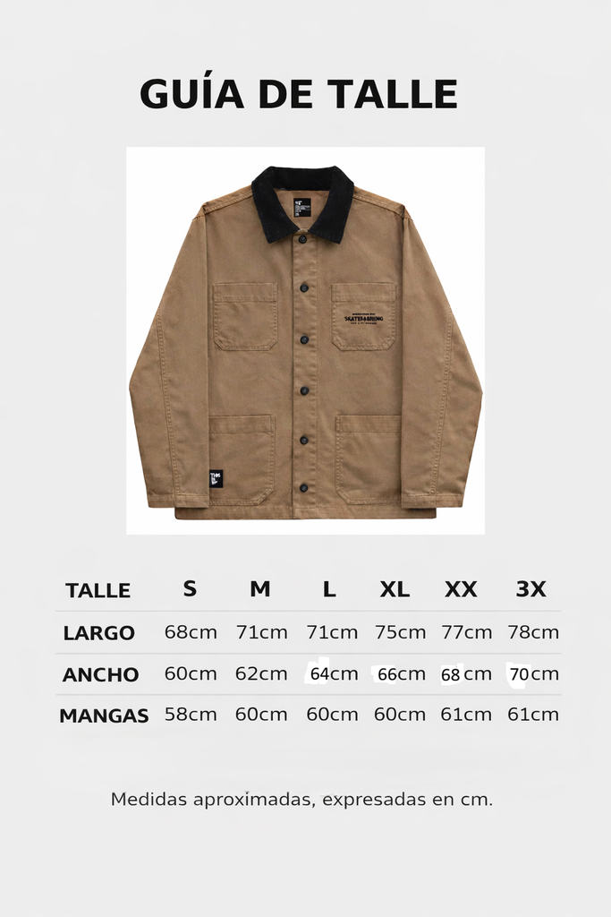 guia de talle cazadora