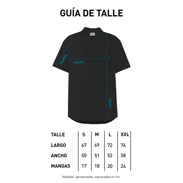 Tabla de talle camisa MC SS22