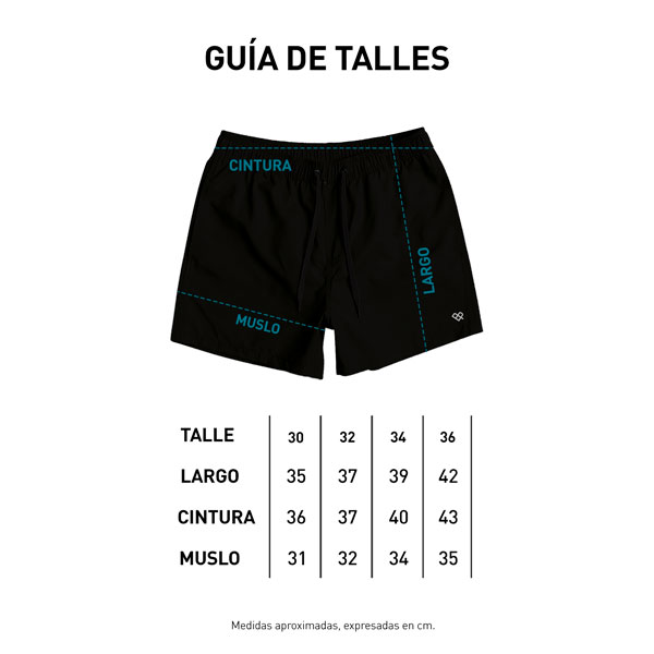 Tabla de talles mallas Tanjung/Koka/Merah/Panjang Ss23